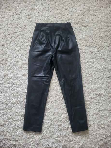 Kožené nohavice, zara,s