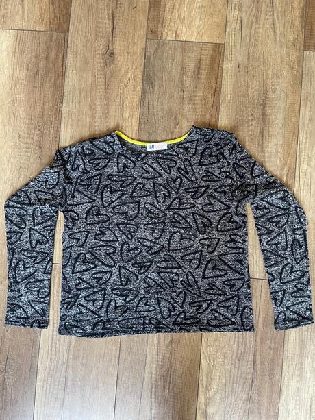 Svetrík so srdiečkami pre slečnu, h&m,158