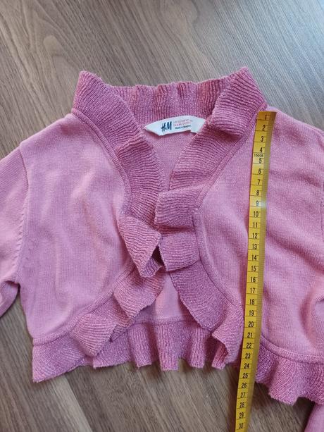 Bolerko 122-128, lem pretkávaný trbliet.niťou, h&m,122