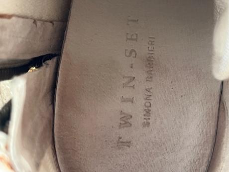 Twinset krasne cipkovane tenisky 36 na styl chloe, 36