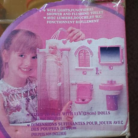 Vintage barbie kúpeľňa,