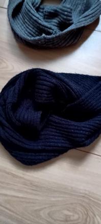 Šál  prekrútené tunel tmavomodrá, h&m