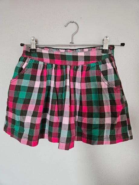 Károvaná sukňa/šortky 2v1, c&a,116