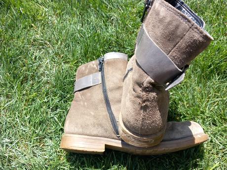 Členkové čižmy z brusenej kože, 33