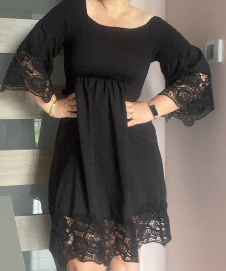 Čierne krásne saty m/l, m