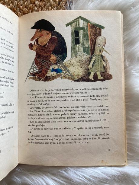 Pinocchio carlo collodi krásna retro kniha (1966),