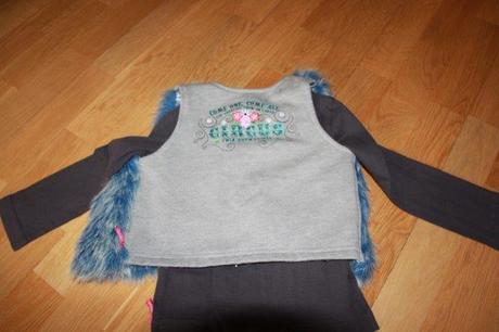 Tričko + chlpatá vestička, 104