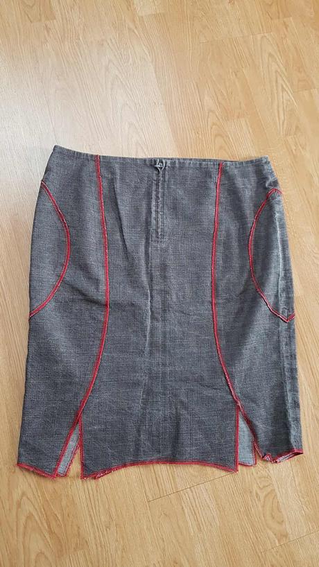 Šedá rifľová sukňa v. 44, 44