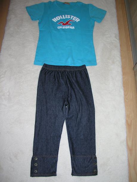 Hollister tricko a elast. leginy riflove, hollister,m