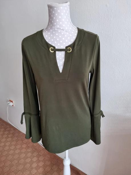 Olivový elastický top/blúzka michael kors 40, michael kors,40