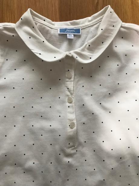 Jacadi nátelník biely s bodkami, jacadi,140