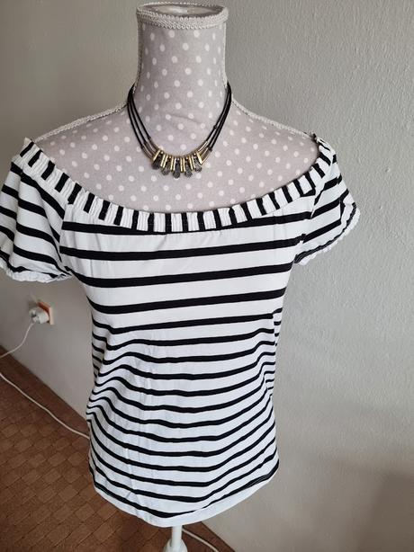 Bielo-čierny top orsay m, orsay,m