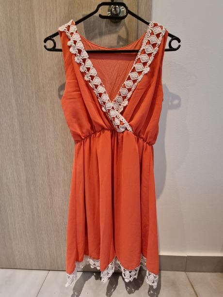 Lososové/bledoružové šaty, m