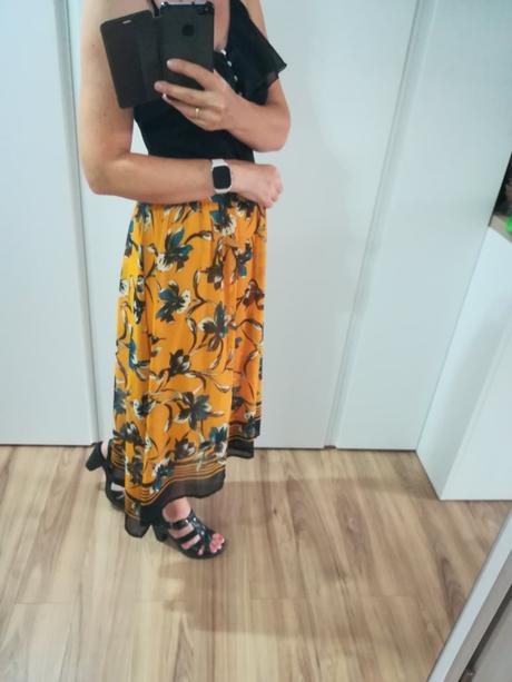 Ľahká sifonova asymetricka sukna, orsay,36