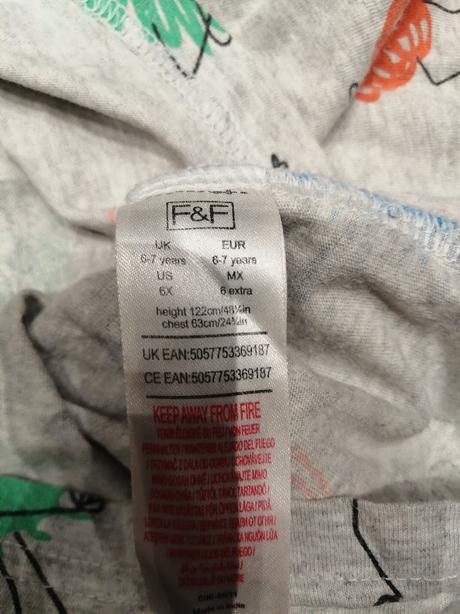 Pyžamo v122 faf sivé, f&f,122