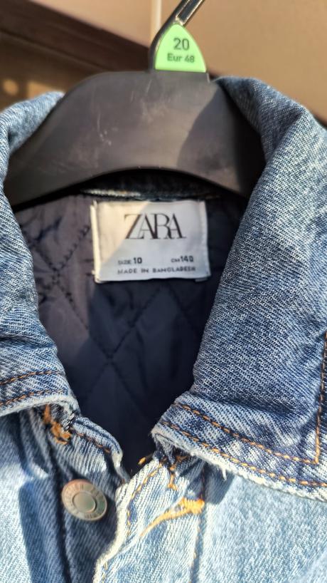 Riflova mierne zateplená bunda, zara,140