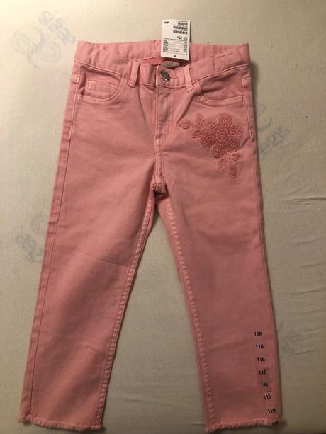 Tenke nohavice z rifloviny, h&m,116