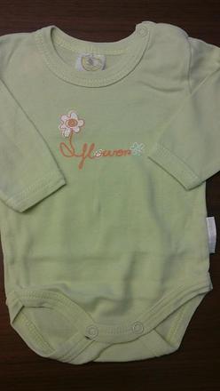 Zelene bodynko s kvetinkou a trblietkami,znkanguru, 56