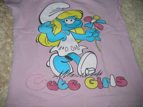 Dievčenské tričko s motívom šmoulinka, f&f,152