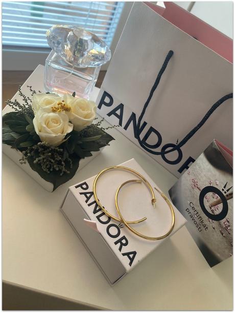 Pozlátené kruhové náušnice pandora, pandora