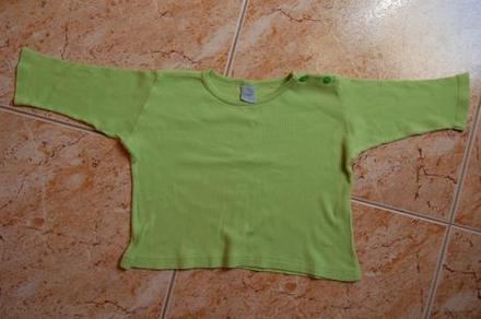 Vrubkovane tricko,svietivá zelena, 86