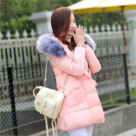 Krásna ružová bunda na zimu, m