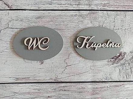 Tabuľka wc kúpeľňa,