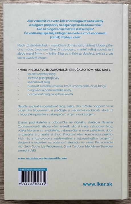 Kniha blog za milion natasha courtenay-smith,