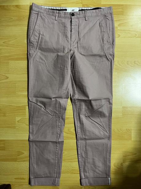 Pánske nohavice staroružovej farby, h&m,l