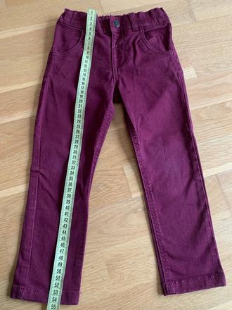 Bordové bavlnené elastické nohavice, f&f,92