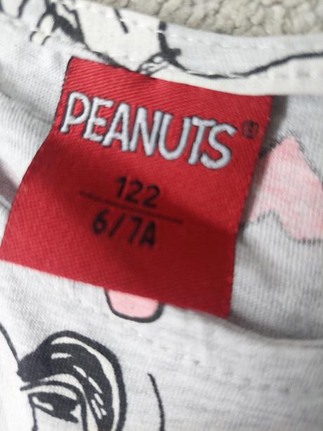 Saty  snoopy a srdiečka vel.116/122, peanuts,116