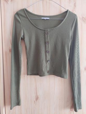 Zelený crop top, xs