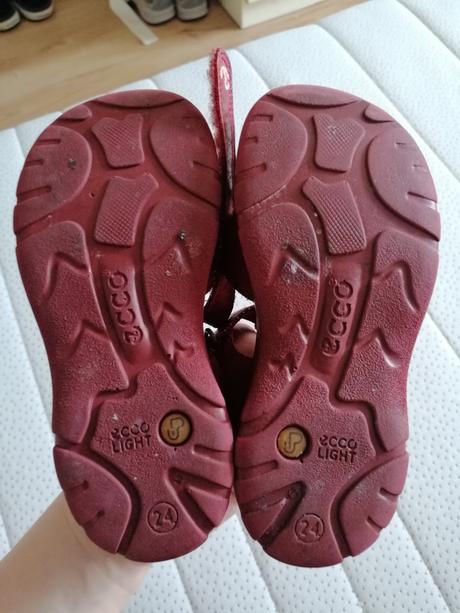 Kožené sandálky ecco 24, ecco,24