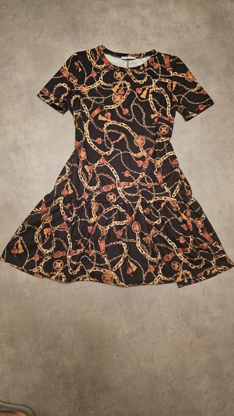 Minišaty s potlačou a volanom, zara,s