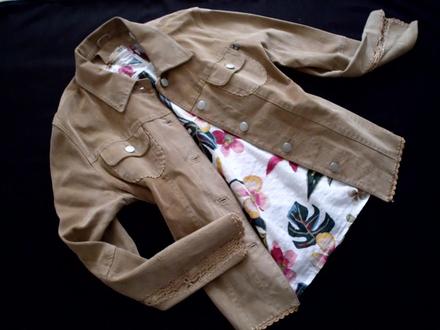 Kožený kabátik m-l, l