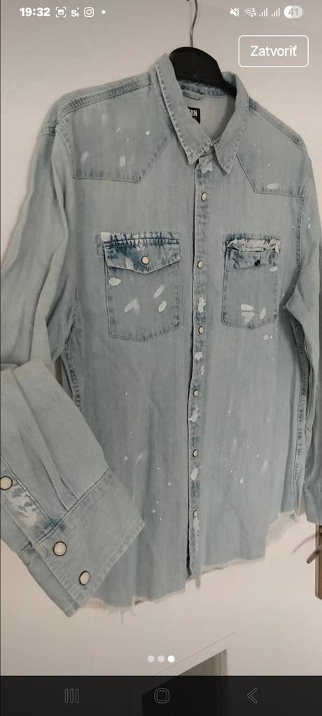 Riflová košeľa, xl