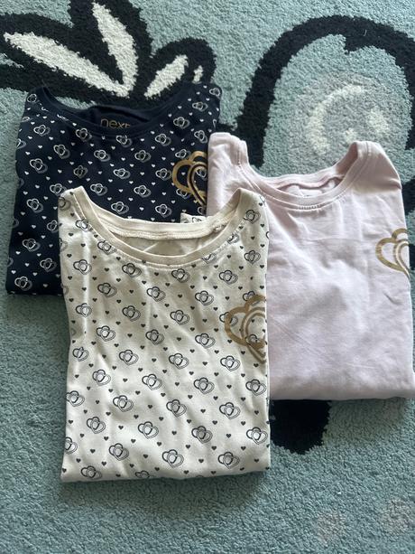 3x tričko s dlhým rukávom next, next,122