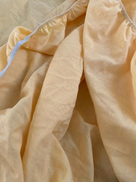 Žltá posteľná plachta, šírka (cm): 85,dĺžka (cm): 200