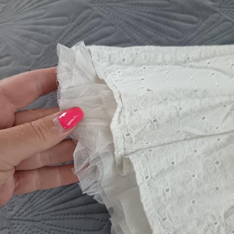 Biele madeirové šaty s mašličkami, h&m,92