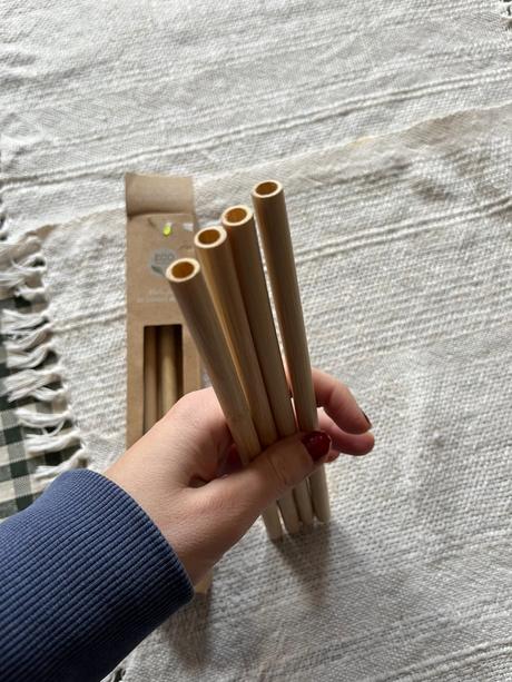 10 ks bambusové slamky, 