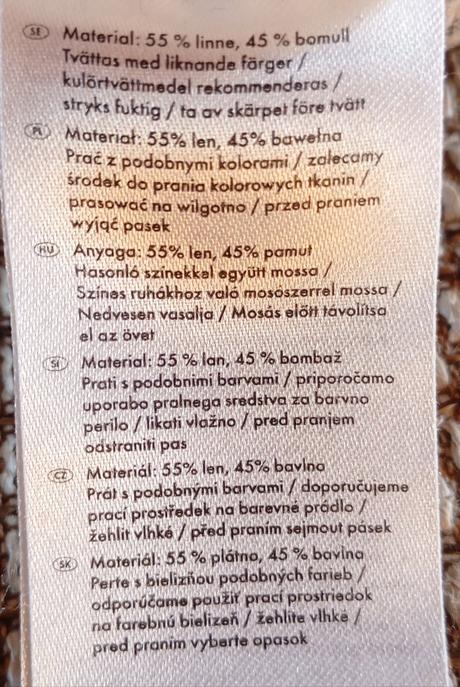 Ľanové kraťasy, esmara,s