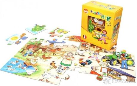 Velke puzzle na dvore 24 dielikov, 
