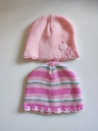 Zimné čiapky 2ks 0-6m, f&f,68