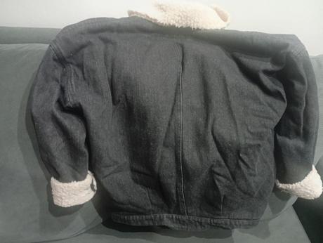 Krátka riflova zateplená bunda s, s