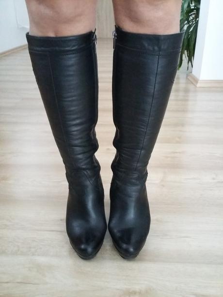 Koženné čižmy veľ.37, 37