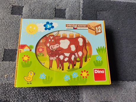 Drevené kocky domáce zvieratká,