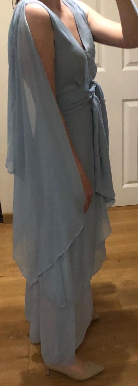 Bledomodré vílovské spoločenské šaty asos s, 36