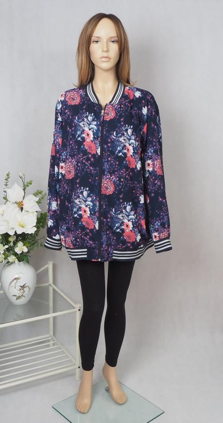 Kvalitná dámska bunda maxi blue, 52