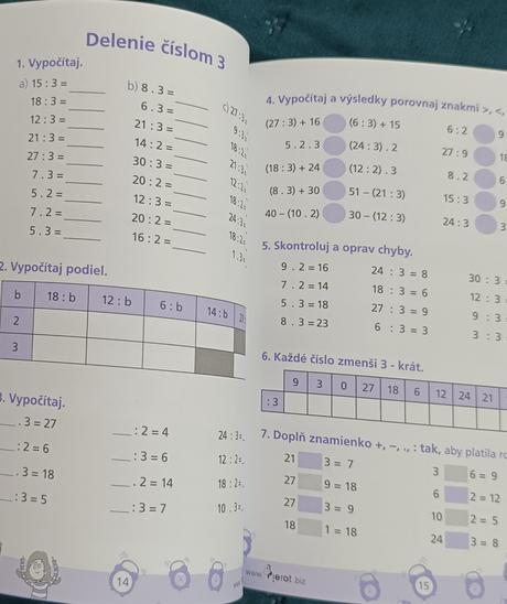 Cvičenia pre 3. ročník, sjl, mat, 