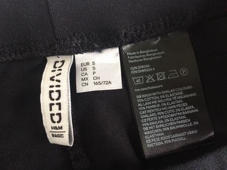 H&m divided čierne legíny vel.xs/s, h&m,s